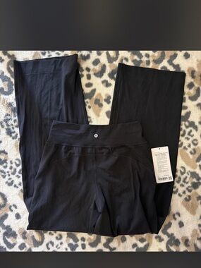 lululemon athletica Black Wide-Waist Yoga Leggings
